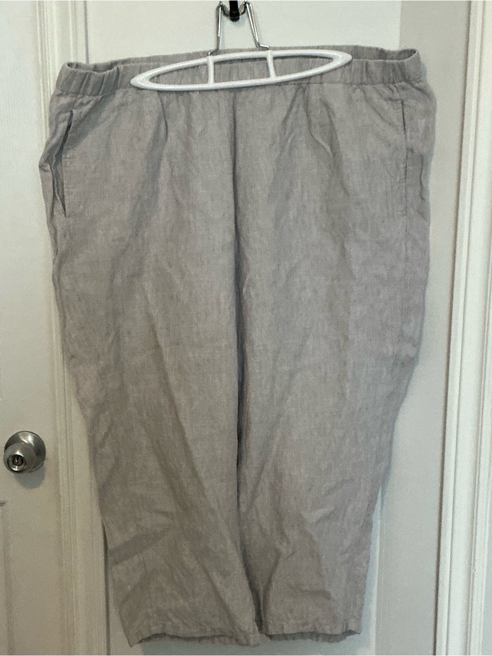 J. Jill Linen Elastic-Waist Capris